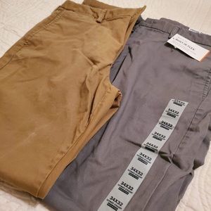NWT Mens Old Navy Ultimate Straight Pants-size 34x32 (includes 2 pairs of pants)